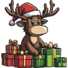 Moose Christmas Comic Gifts