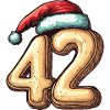 42 Number Christmas Biscuit