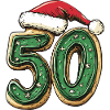 50 Number Christmas Biscuit