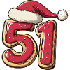51 Number Christmas Cookie