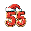 55 Number Christmas Cookie