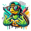 Cool turtle with sunglasses