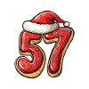 57 Number Christmas Cookie