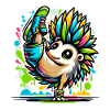 Cool Hedgehog Breakdance Dancing