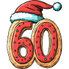 60 Number Christmas Cookie
