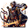 Fantasy Krieger Mit Flammenschwert