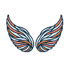 Artful Wing Pattern Illustration