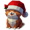 Cute cat with Christmas hat
