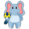 Elephant Handball Player Handball