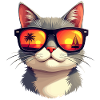A cat wearing sunglasses