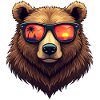 Bear wearing sunglasses