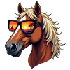 Horse Wearing Sunglasses
