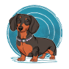 Cool Cartoon Dachshund