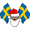 Weihnachtsmann flaggt Schweden
