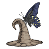 Chapeau de sorcière papillon