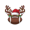 Reindeer Football Christmas Design