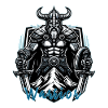 Berserker Wikinger, Warrior Schriftzug