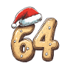 64 Number Christmas Biscuit