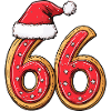 66 Number Christmas Biscuit
