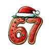67 Number Christmas Biscuit