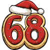68 Number Christmas Cookie