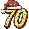 70 Number Christmas Cookie