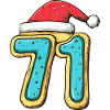 71 Number Christmas Cookie