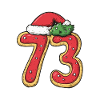 73 Number Christmas Cookie