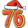 76 Number Christmas Biscuit