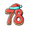 78 Number Christmas Cookie