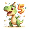 5th Birthday Dino
