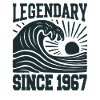 Legendary since 1967 Birthday Wave