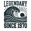 Legendary Since 1970's Birthday Wave