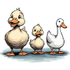 DUCKS AND GOOSE