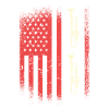 Drapeau américain avec motif trompette