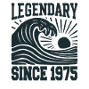 Legendary since 1975 Birthday Wave