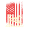 American Flag With Drums Silhouette