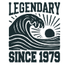 Legendary since 1979 Birthday Wave