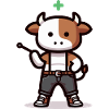 Cow with indicator