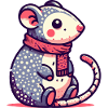 Souris mignonne dans un foulard