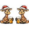 Giraffe Christmas Beer Team