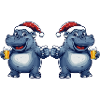 Hippopotamus Christmas Beer Team