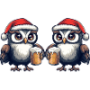 Owl Christmas Beer Team