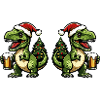 Dinosaur T-Rex Christmas Beer Team
