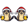 Robbe Tier Weihnachten Bier Team