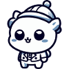 Cute kitten in winter clothes