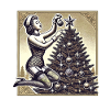 Motif pin-up de Noël rétro