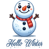 Snowman Schneemann Hello Winter