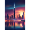 Dubai city sunset
