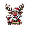 Funny Reindeer Wine